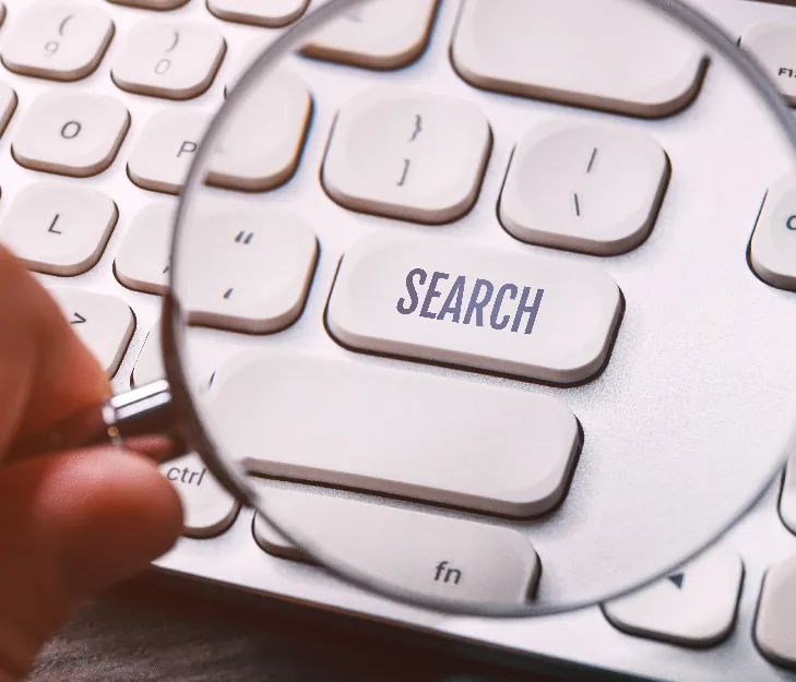Magnifier over a search key