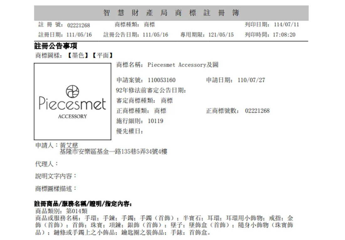商標遇險,飾品不碎 Piecesmet Accessory 成功守住品牌靈魂